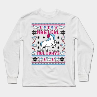 Funny Unicorn Lover Ugly Christmas Sweater Long Sleeve T-Shirt